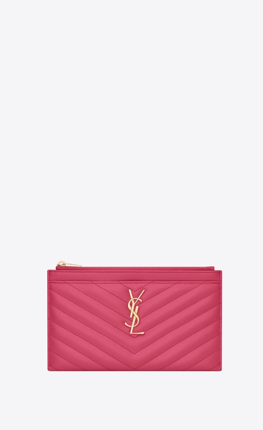 Monogram bill pouch in grain de poudre embossed leather